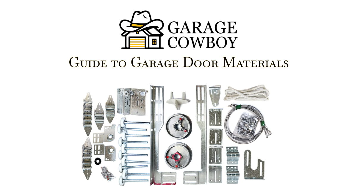 Comparison of garage door materials including steel, wood, and aluminum options for Texas homes